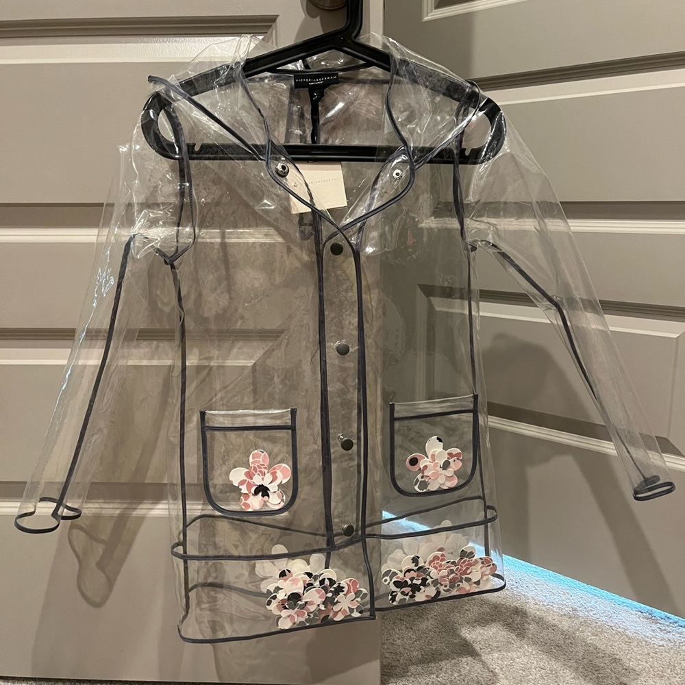 BNWT Victoria Beckham for Target Kids Flower Rain Coat size Large